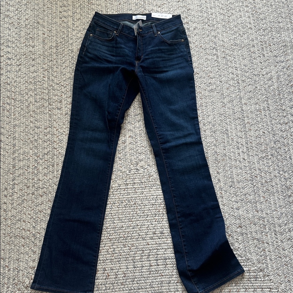 Ann Taylor LOFTCurvy Bootcut Jeans in Deep Indigo